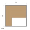 Finnische Holzsauna für 4 Personen, 4,5 kW Ofen Sense 4, für Zuhause Maße