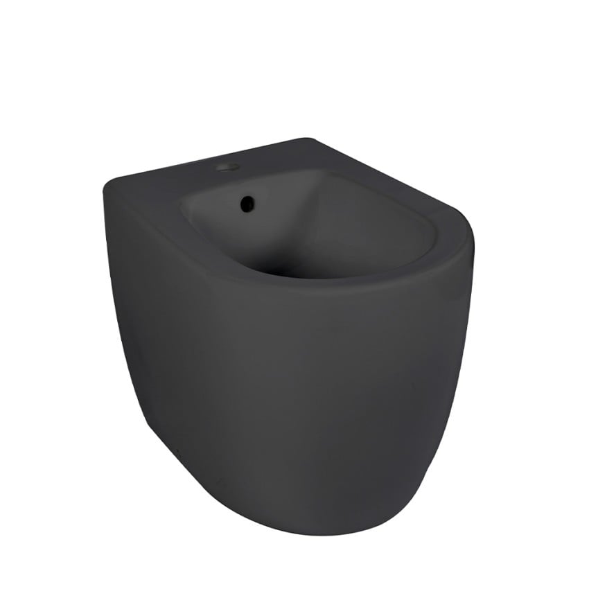 Schwarzes Standbidet wandnah modern Badezimmer Sanitär Strong Aktion Schwarzes Standbidet wandnah modern Badezimmer Sanitär Strong Aktion