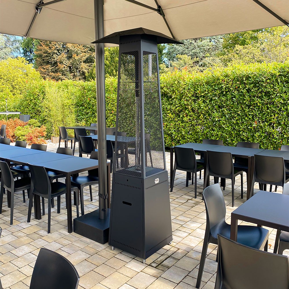 Pellet-Heizstrahler Pyramide Außenbereich Bar Restaurant Furby 220