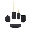 Schwarz Badezimmer Zubehör Set Seifenschale Zahnbürstenhalter WC-Bürste Ebony Verkauf