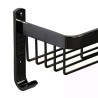 Schwarzes, verchromtes Aluminium-Duschregal zur Wandmontage mit 1 Ebene Attractive Katalog