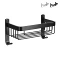 Schwarzes, verchromtes Aluminium-Duschregal zur Wandmontage mit 1 Ebene Attractive Aktion