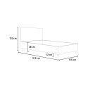 Einzelbett mit Bettkasten 100x200 Rost Schlafzimmer Sunny S2 