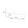 Einzelbett mit Bettkasten 100x200 Rost Schlafzimmer Sunny S2 