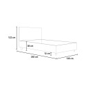 Mika P Französisches Bett 120x190 quadratisch und eine Hälfte Design Lagerbehälter 