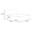 Modernes Polsterbett 160x200 mit Bettkasten in Kunstleder Focus M1 
