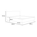 Modernes Polster-Doppelbett mit Bettkasten 170x210 Priya M4 