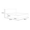 Modernes Polster-Doppelbett mit Bettkasten 170x210 Priya M4 