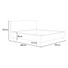 Doppelbett mit Bettkasten 160x190 cm, gepolstertes Design Priya M 