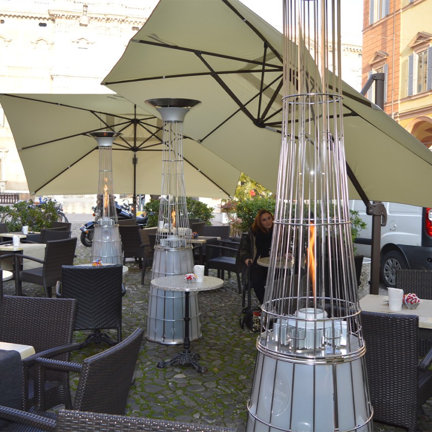 Gasbetriebener Heizpilz für den Außenbereich mit LED-Beleuchtung DolceVita E.P. Aktion Gasbetriebener Heizpilz für den Außenbereich mit LED-Beleuchtung DolceVita E.P. Aktion