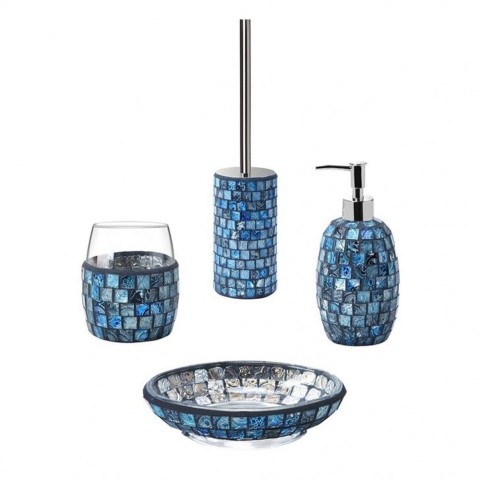 Badezimmer-Set Crystal Seifenspender Toilettenbürste Zahnbürstenhalter Aktion