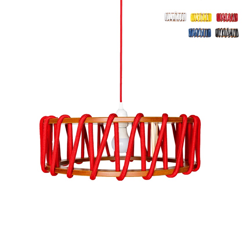 Deckenleuchte Hängelampe Stoffschirm Kordel Macaron D45 Angebot Deckenleuchte Hängelampe Stoffschirm Kordel Macaron D45 Angebot