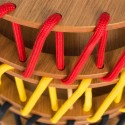 Deckenleuchte Hängelampe Stoffschirm Kordel Macaron D45 