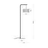 Stehlampe mit Stoffschirm und Seilbezug Design Macaron DF30 