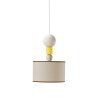 Design-Hängelampe Decke Holz Stoff Spiedino 24D Rabatte