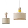 Design-Hängelampe Decke Holz Stoff Spiedino 24D Maße