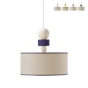 Hängelampe Deckenleuchte Design Holz Stoff Spiedino 40D Aktion