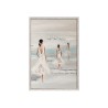 Handgemaltes Reliefbild Frauen am Strand mit Rahmen 60x90cm W205 Sales