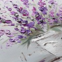 Handgemaltes Bild Vase lila Blumen Leinwand mit Rahmen 30x30cm W602 Katalog