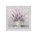 Handgemaltes Bild Blumenstrauß Violett mit Rahmen 30x30cm W602 Sales