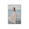 Handgemaltes Bild auf Leinwand Relief Frau Strand 60x90cm W713 Sales