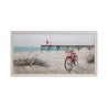 Handgemaltes Wandbild auf Leinwand, Strandpier 60x120cm mit Rahmen W628 Sales