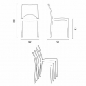 Schwarz Quadratisch Tisch und 2 Stühle Farbiges Polypropylen-Innenmastenset Grand Soleil Paris Aia