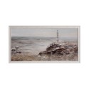 Handgemaltes Leinwandgemälde Leuchtturm Felsen Rahmen 60x120cm W629 Sales