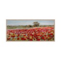 Handgemaltes Gemälde auf Leinwand Mohnblumenfeld Rahmen 65x150cm W634 Sales