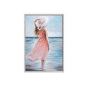 Handgemaltes Bild Frau am Strand Relief auf Leinwand 60x90cm W714 Sales