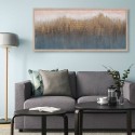 Handgemaltes abstraktes Goldgemälde auf Leinwand 65x150cm mit Rahmen W723 Aktion