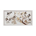 Handgemaltes Bild Metallblütenzweig Leinwandrahmen 60x120cm Z440 Sales