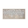 Handgemaltes Bild auf Leinwand 65x150cm weiße Blumen mit Rahmen z442 Sales