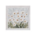Handgemaltes Leinwandbild Wiese mit weißen Blumen, gerahmt 30x30cm Z501 Sales
