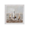 Handgemaltes Bild auf Leinwand mit Rahmen 30x30 cm Segelboote Z506 Sales