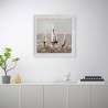 Handgemaltes Bild auf Leinwand mit Rahmen 30x30 cm Segelboote Z506 Aktion