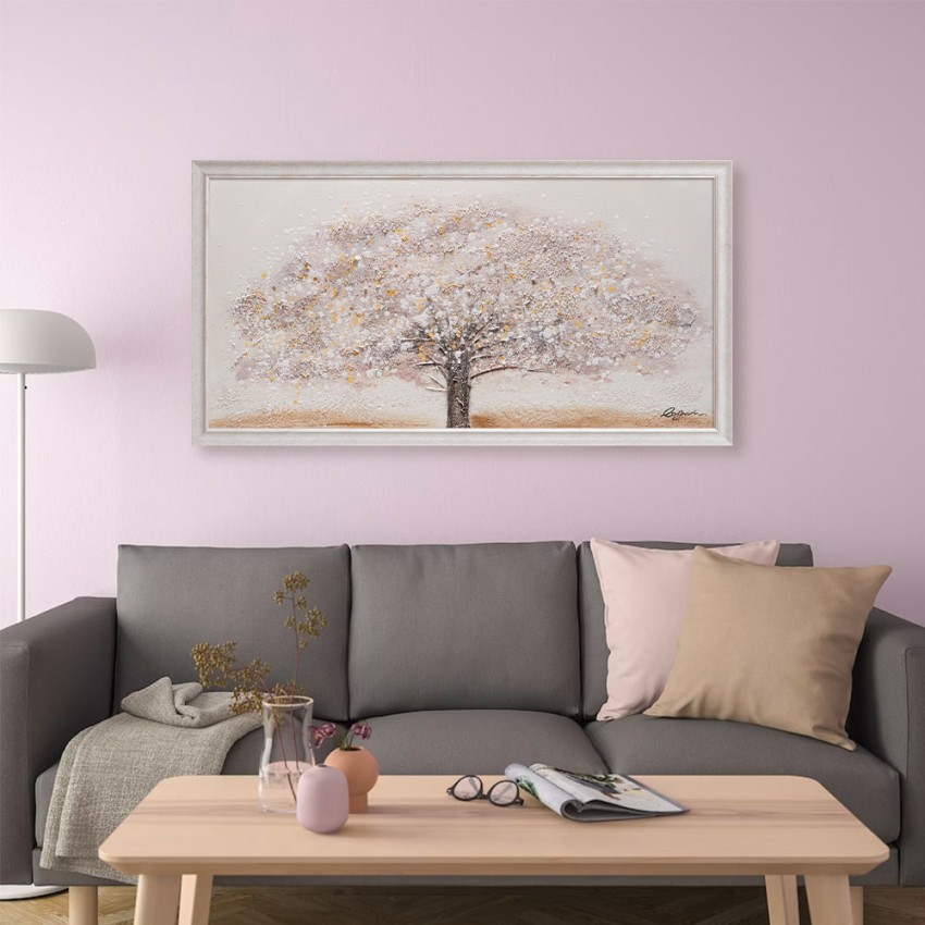 Handgemaltes Bild auf Leinwand Weißer Baum mit Rahmen 60x120cm Z643 Aktion Handgemaltes Bild auf Leinwand Weißer Baum mit Rahmen 60x120cm Z643 Aktion