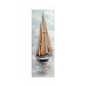Handgemaltes Gemälde Segelboot auf Leinwand 30x90cm mit Rahmen Z421 Verkauf