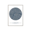 Fotodruck Stadtkarte London mit Rahmen 50x70cm Unika 0006 Verkauf