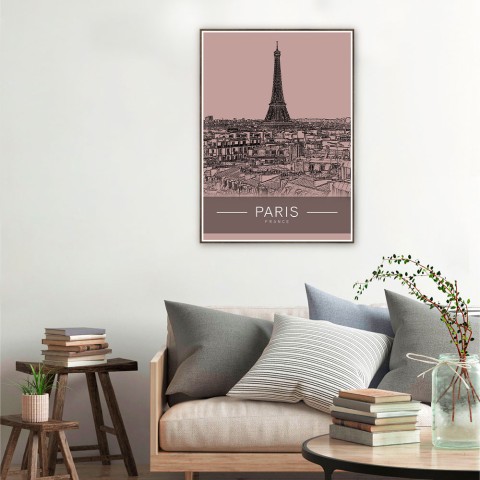 Fotodruck Stadt Paris mit Rahmen 50x70cm Unika 0007 Aktion
