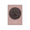 Bilddruck Stadtplan Paris Rahmen 50x70cm Unika 0008 Verkauf