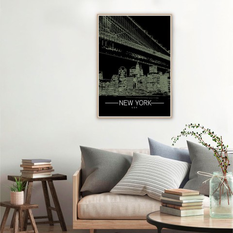 Fotoposter New York Stadt mit Rahmen 50x70cm Unika 0013 Aktion