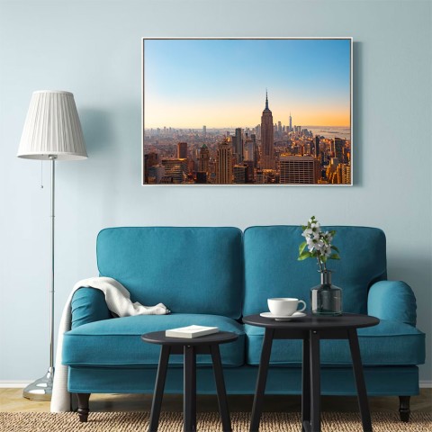 Fotodruck Panorama-Bild New York mit Rahmen 70x100cm Unika 0034 Aktion