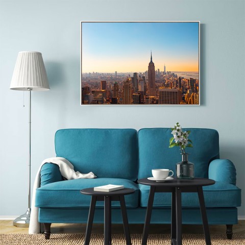 Fotodruck Panoramabild New York Rahmen 70x100cm Unika 0034 Aktion