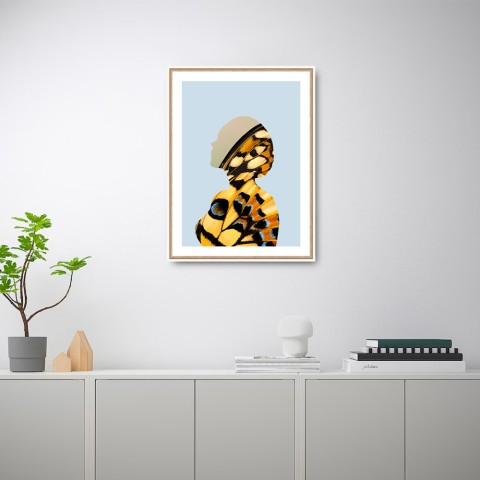 Poster Fotografie Frau Schmetterlingsflügel Rahmen 30x40cm Unika 0043 Aktion