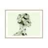 Fotodruck Frau Blumen grün Rahmen 30x40cm Unika 0049 Verkauf