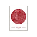 Poster Druckbild Rom Stadtplan Rahmen 50x70cm Unika 0068
