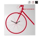 Quadratische Wanduhr 80x80cm Design Fahrrad Bike On Big Aktion