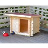 Holzhundehütte klein, für den Garten, Außenbereich 77x60 h64cm Laila Angebot