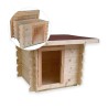 Holzhundehütte klein, für den Garten, Außenbereich 77x60 h64cm Laila Sales